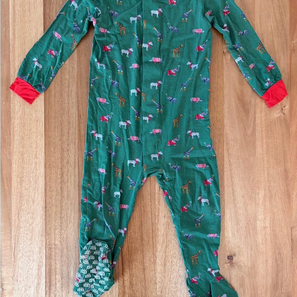 Magnetic Me Modal Jungle Bells Safari Christmas Footie Animal Print